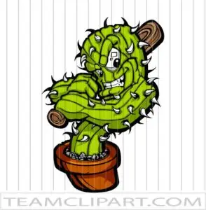Baseball Cactus Logo