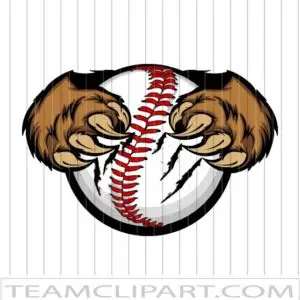 Clipart Baseball Bear Claws