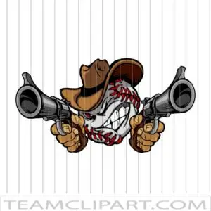 Clipart Baseball Cowboy