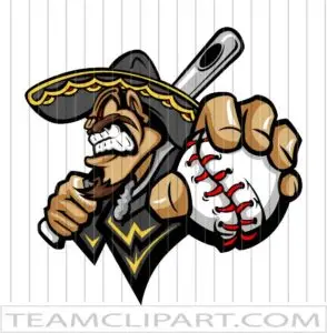 Sombrero Baseball Cartoon