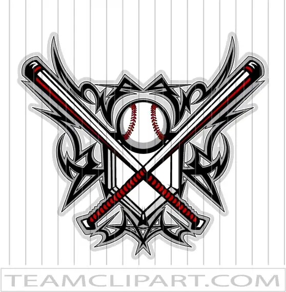 Tribal Baseball Clip Art | Sports Clipart