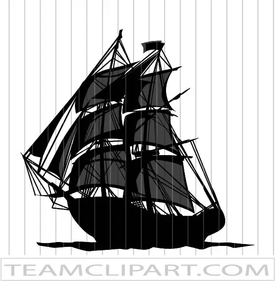 Silhouette Pirate Ship