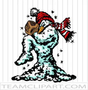 Baseball Snowman Clip Art