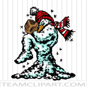 Baseball Snowman Clip Art