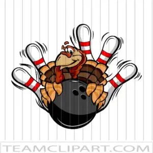 Cartoon Bowling Turkey