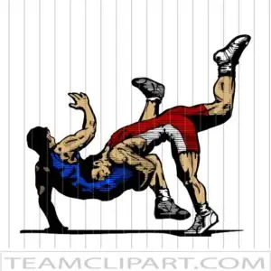 Vector Clipart | Wrestlers