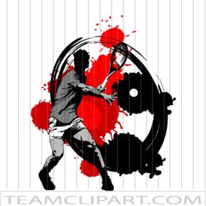 Tennis Player Graphic