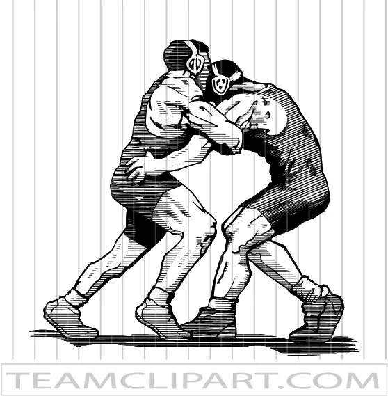 Vector Wrestlers | Sports Clipart