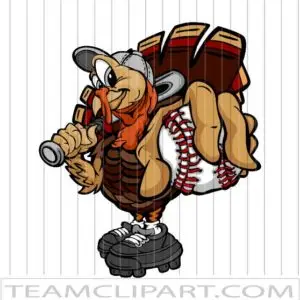 Thanksgiving Turkey Baseball Clip Art