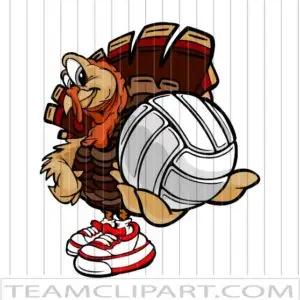 Thanksgiving Volleyball Vector