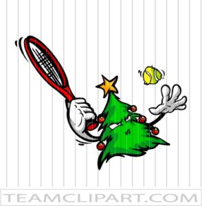 Christmas Tree Serving Tennis Ball