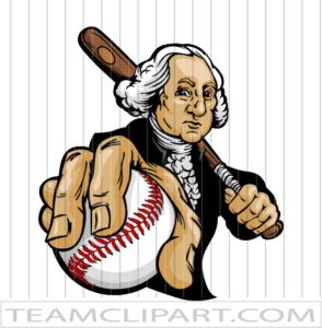 George Washington Holding Baseball