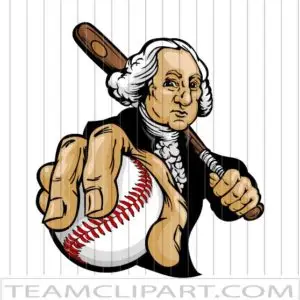 George Washington Holding Baseball