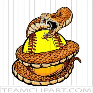 Softball Viper Clipart