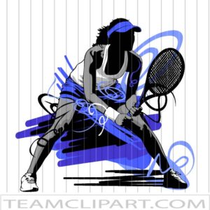 Woman Tennis Art