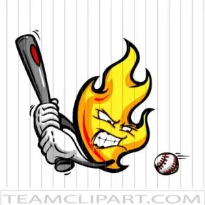 Flame Hitting Baseball