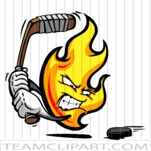 Flame Playing Hockey