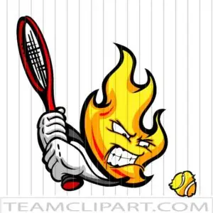 Flame Playing Tennis