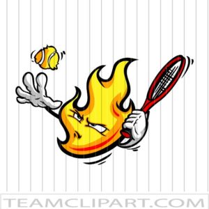 Flame Serving Tennis Ball