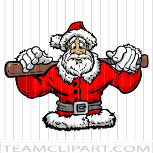 Baseball Santa Claus Vector
