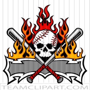 Baseball Skull Graphic