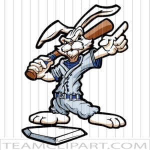 Easter Rabbit Baseball Clipart