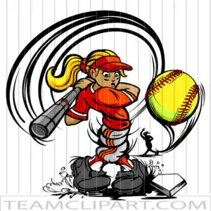 Softball Batter Cartoon