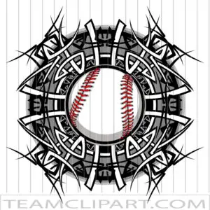 Tribal Baseball Clipart