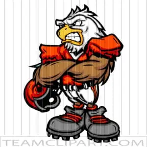 Vector Eagle Football Mascot