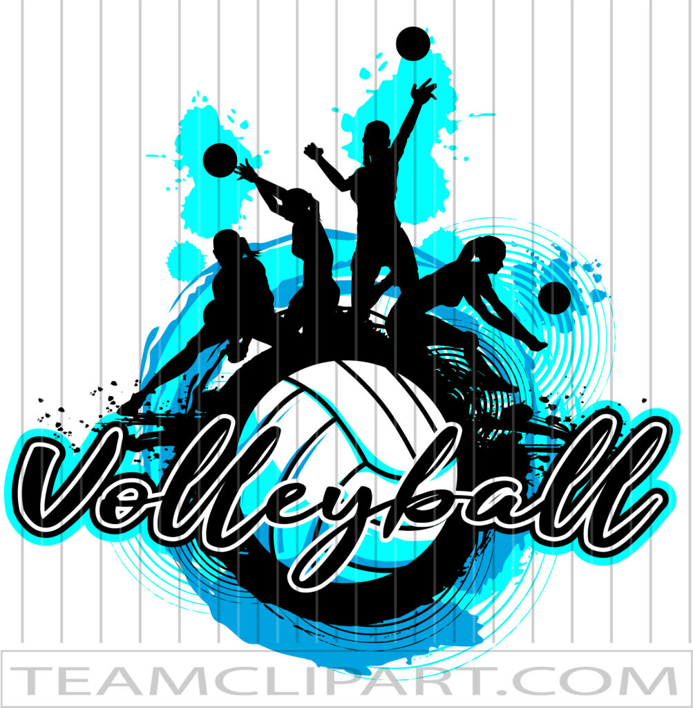 Volleyball Silhouette Shirt Design | Clipart Images | AI JPG EPS PNG