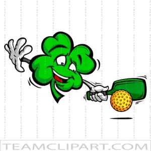 Shamrock Pickleball Clip Art