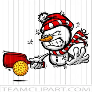 Snow Pickleball Clip Art