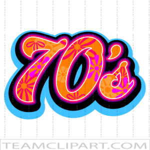 Retro Flower 70s Logo