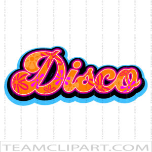 Retro Flower Disco Logo