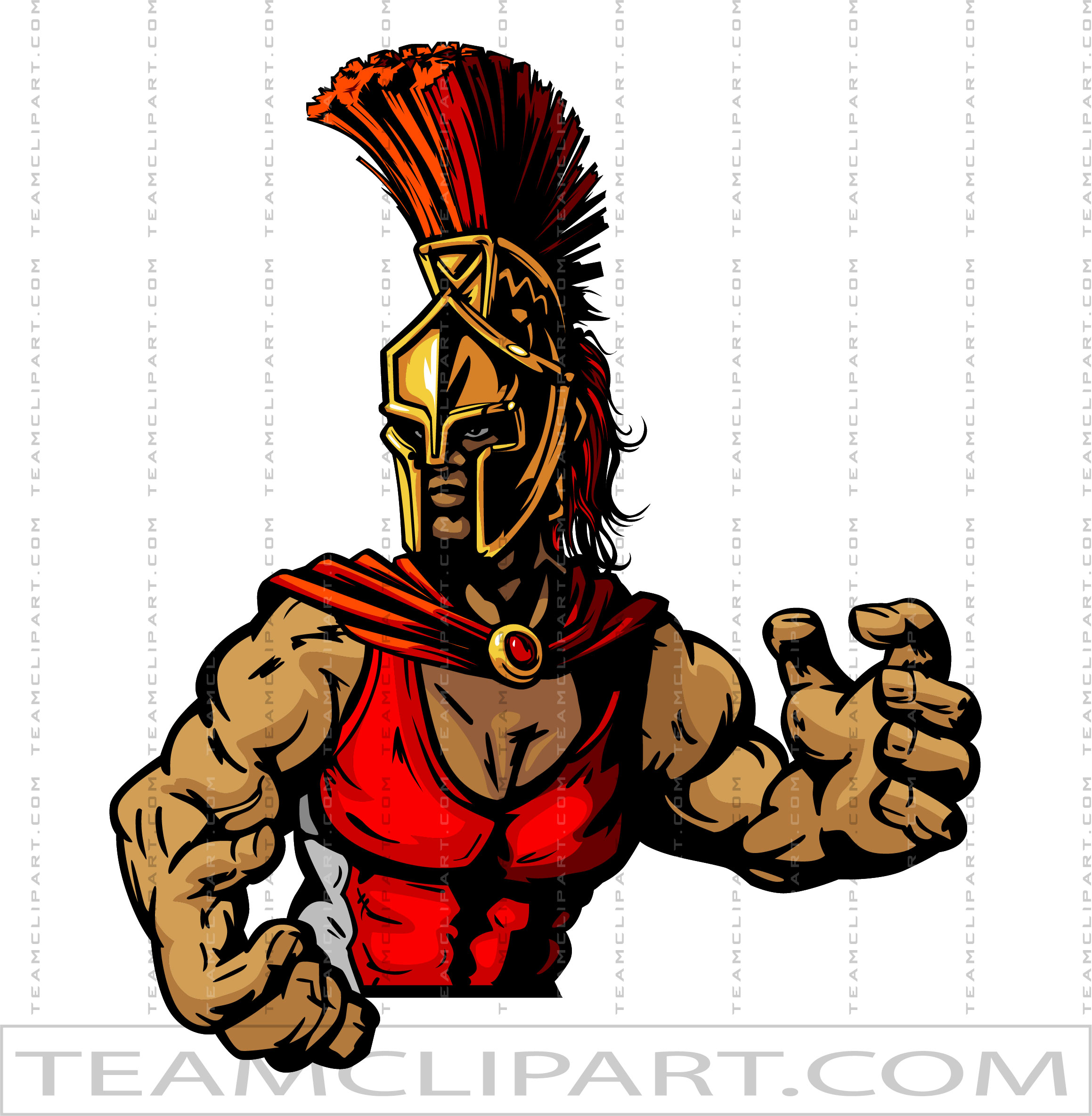 Wrestling Spartan Mascot | Quality Clipart Images | AI JPG EPS PNG
