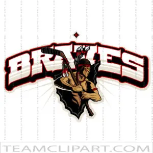Braves Hockey Team Logo