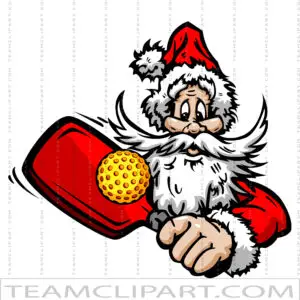 Clipart Santa Pickleball Player