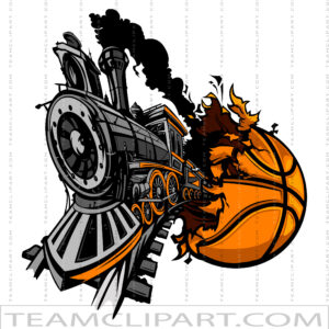 Basketball Train Logo