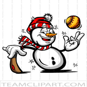 Fast Pitch Snowman Cartoon