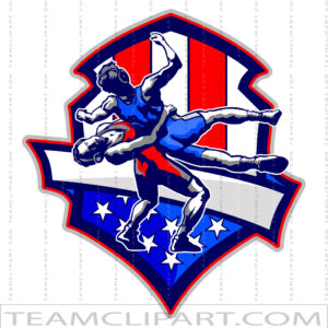 Fourth of July Wrestling Logo