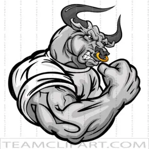 Strong Bull Cartoon