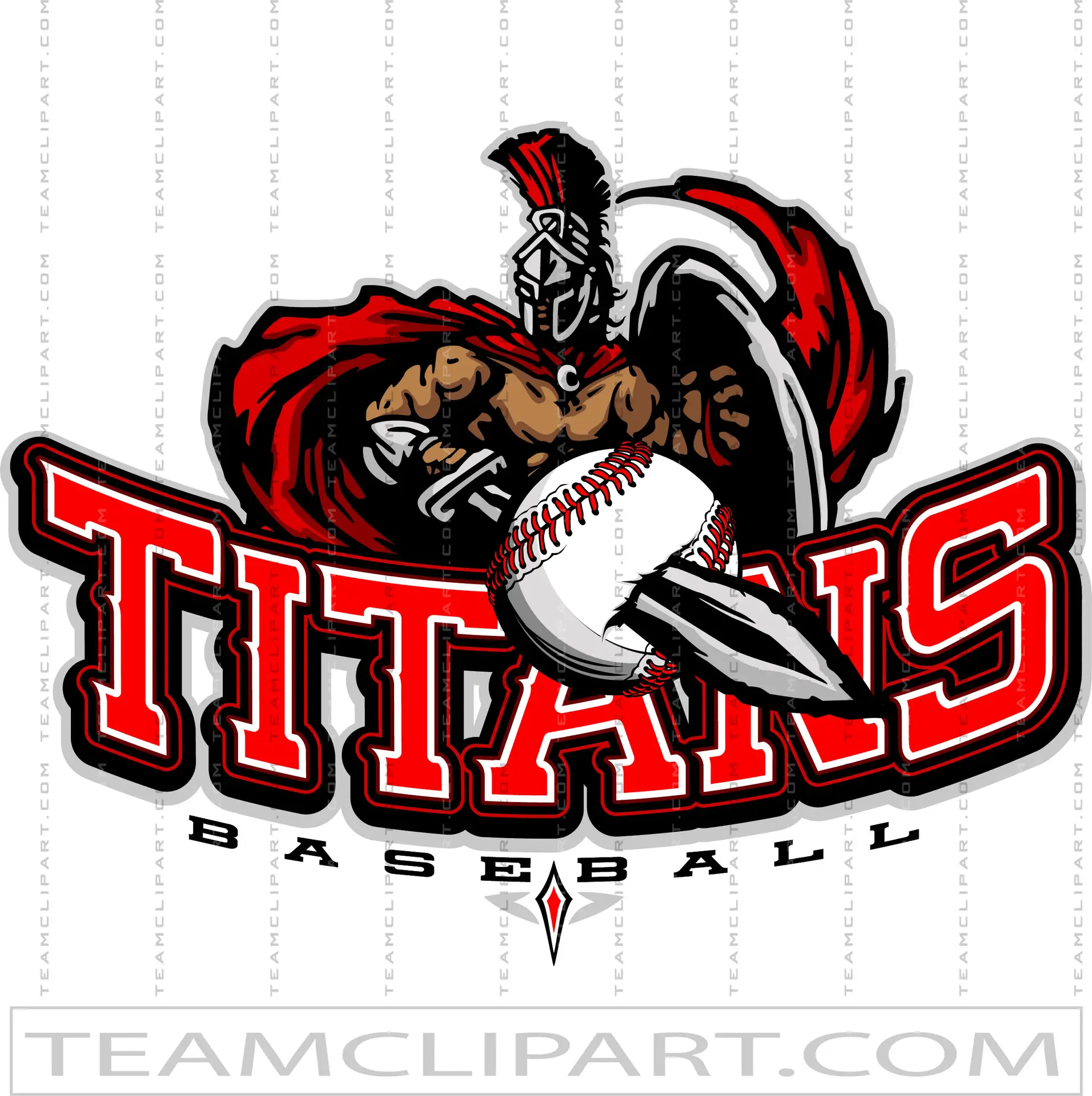 Titans Baseball Team Clipart