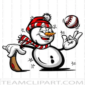 Winter Baseball Cartoon