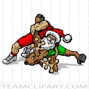Wrestling Christmas Vector