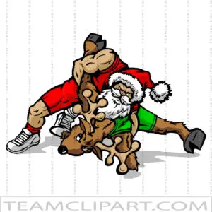 Wrestling Christmas Vector