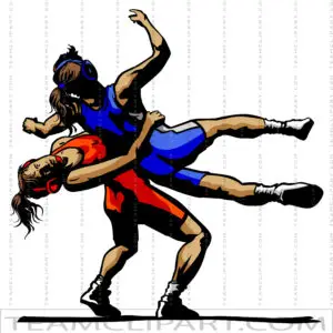 Wrestling Girl Clipart