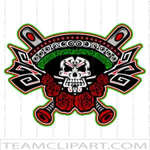 Skull Baseball Logo