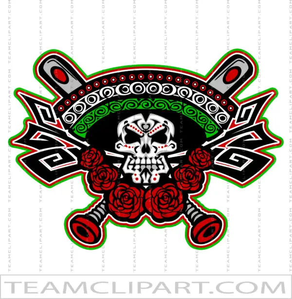Skull Baseball Logo