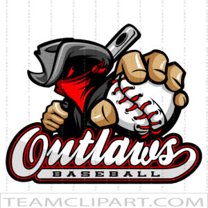 Outlaws Baseball Cartoon