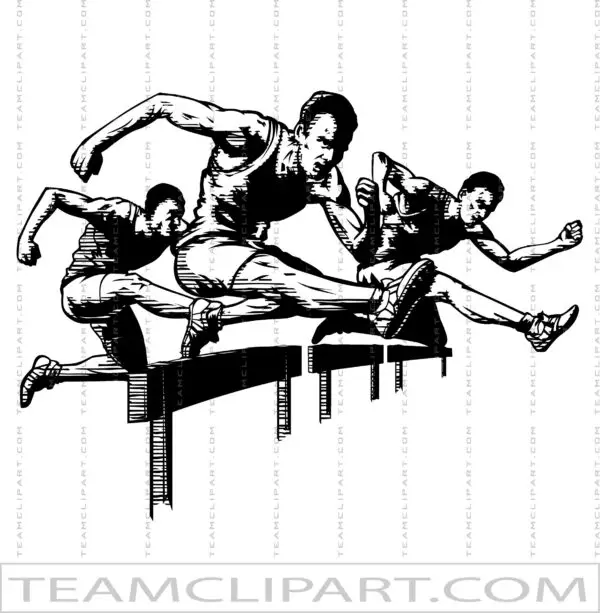 Vintage Hurdlers Silhouette